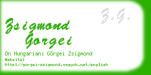 zsigmond gorgei business card
